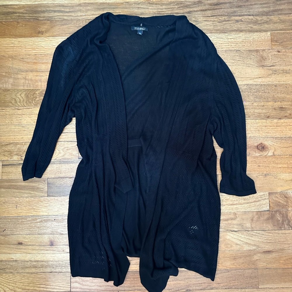 Knit Quarter Sleeve Cardigan